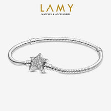 Vòng tay bạc mềm LAMY Asymmetric Star Clasp Snake Chain Bracelet CDE2019
