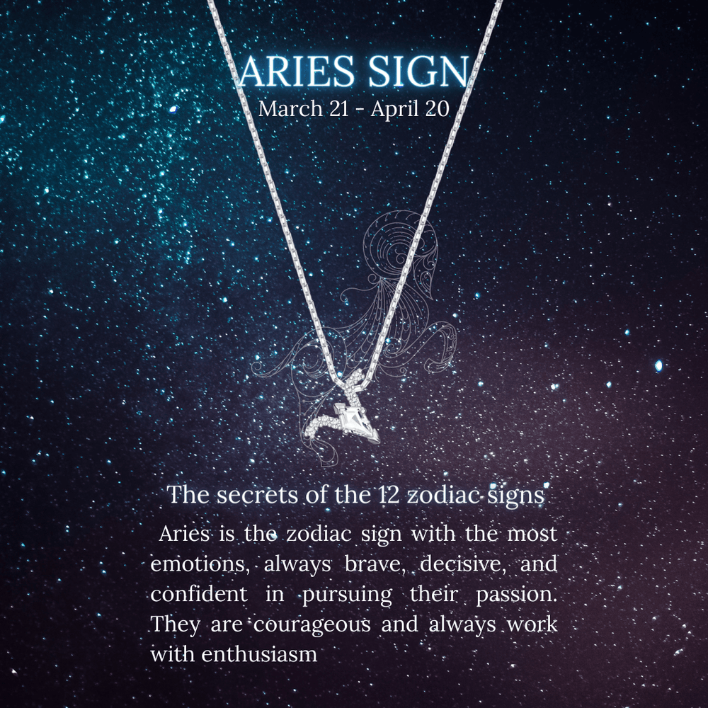 Zodiac Pendant Necklace Silver Aries