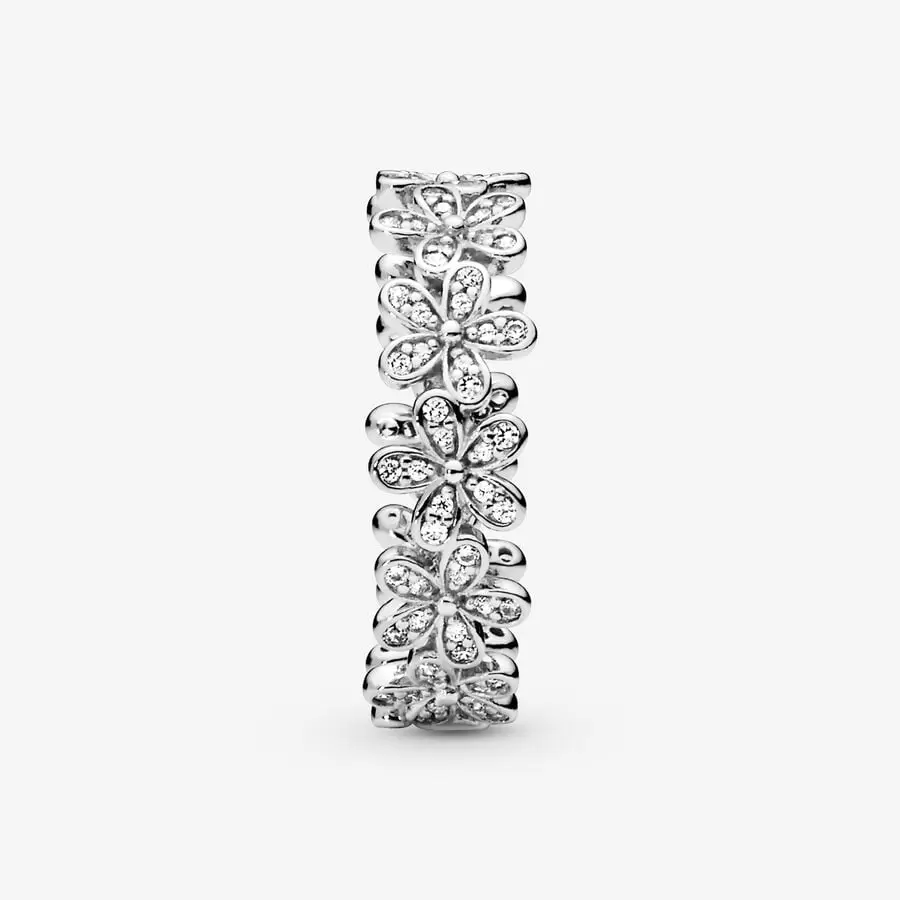 Stone Attach Chrysanthemum Ring Silver