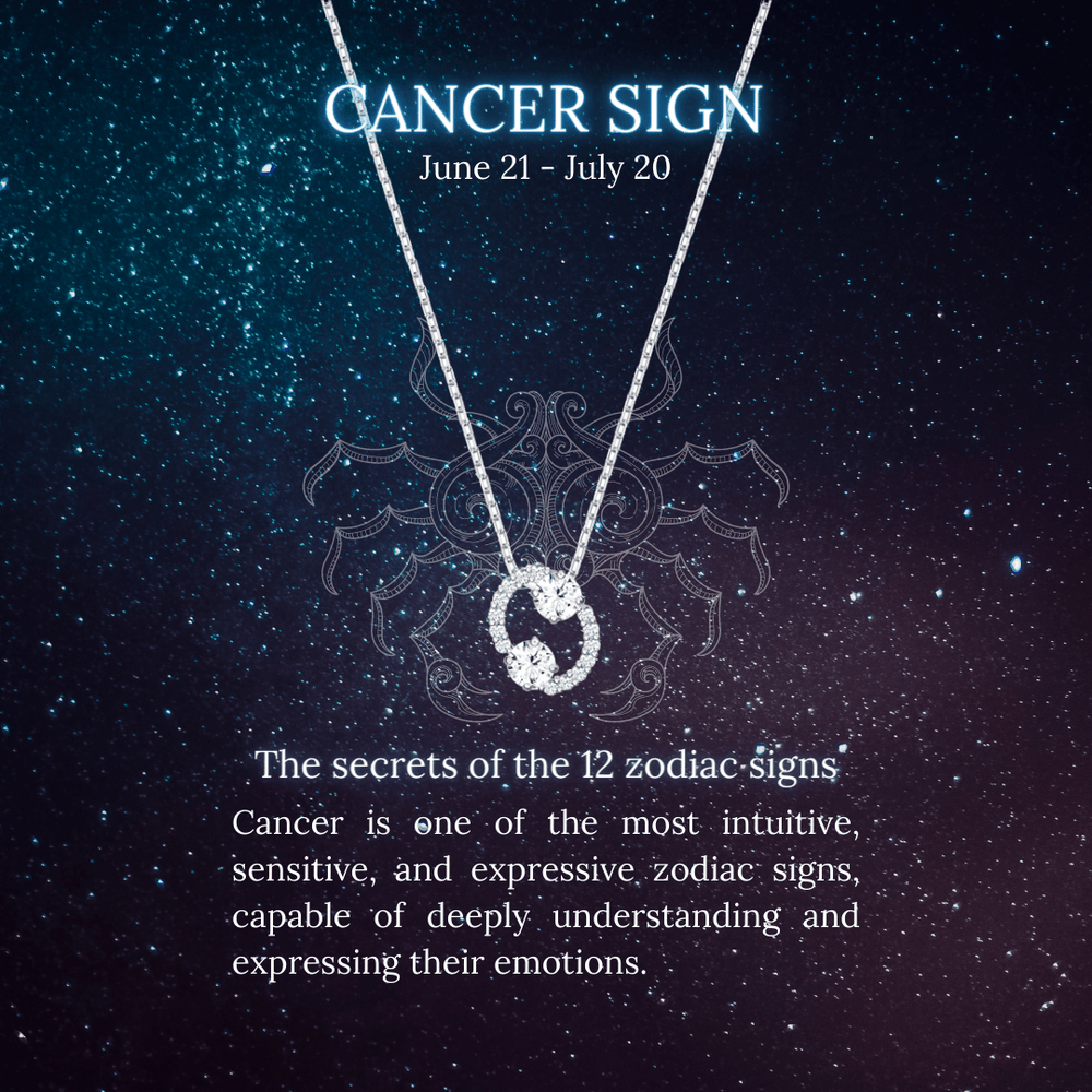 Zodiac Pendant Necklace Silver Cancer