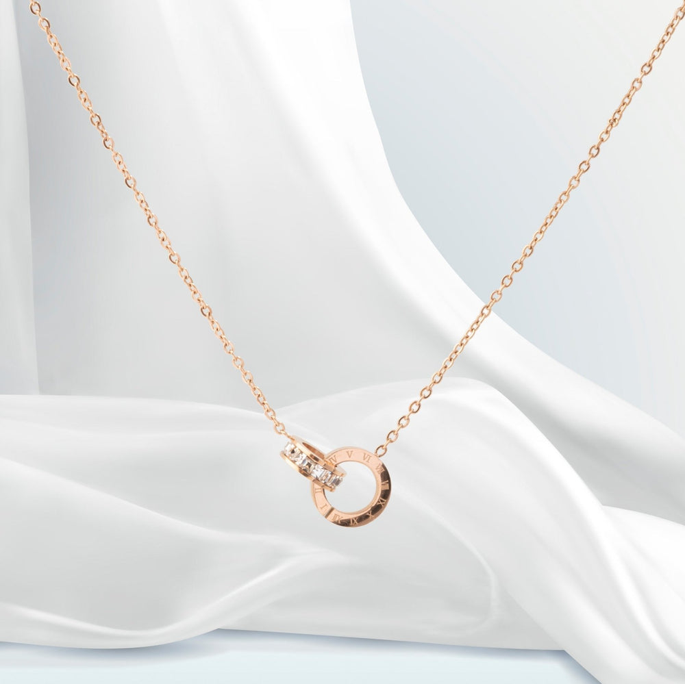 Sweet Love Necklace Rose Gold White