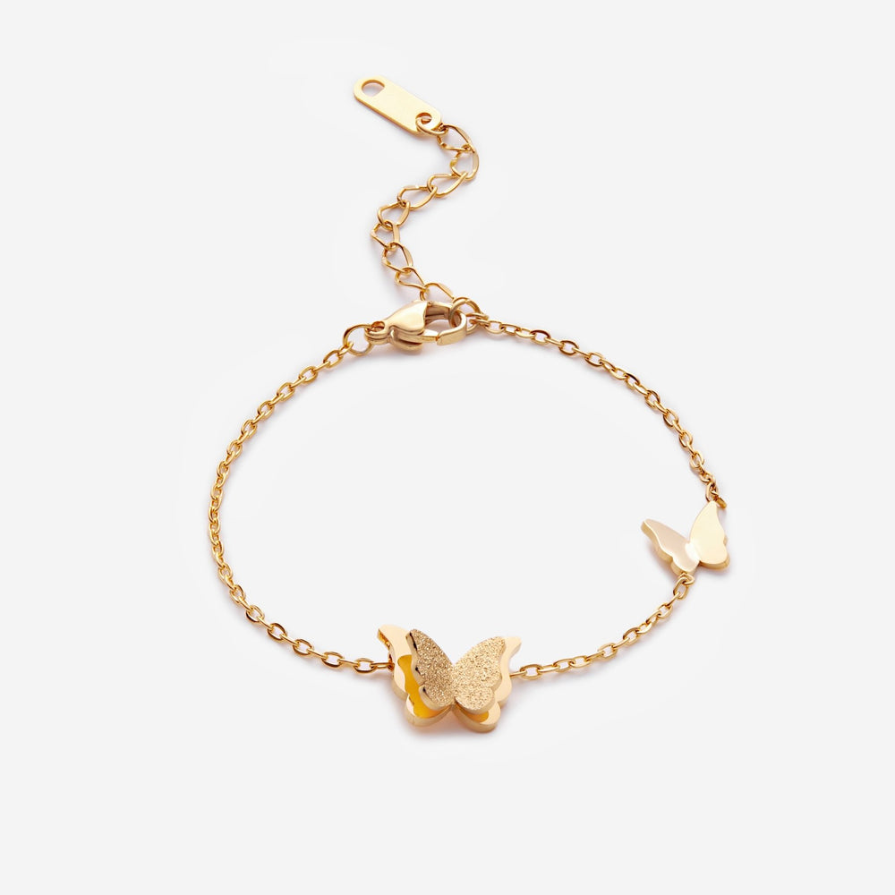 Pave Butterfly Unity Bracelet Gold