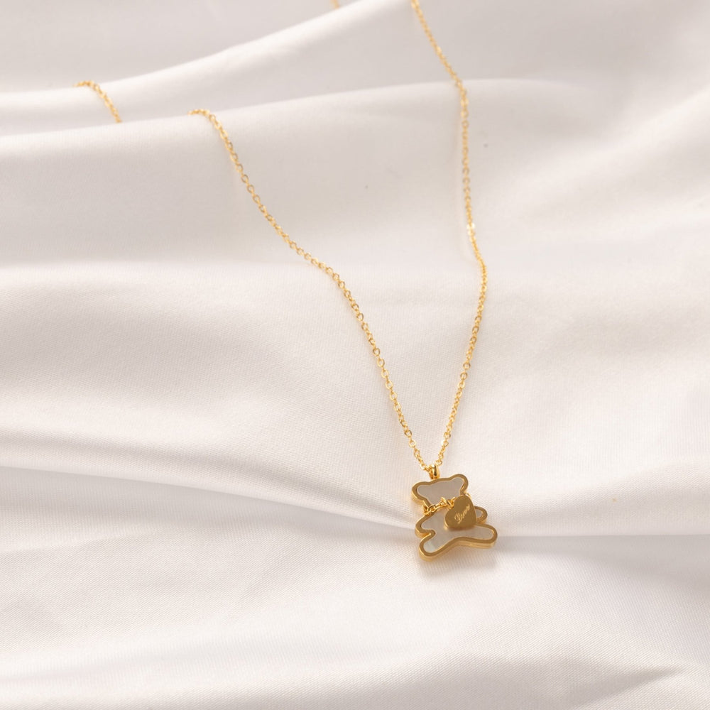 Teddy in Love Necklace Gold