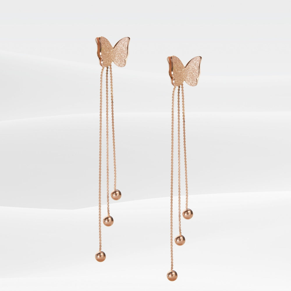 Butterfly Ear Plugs Earrings - 3012RG