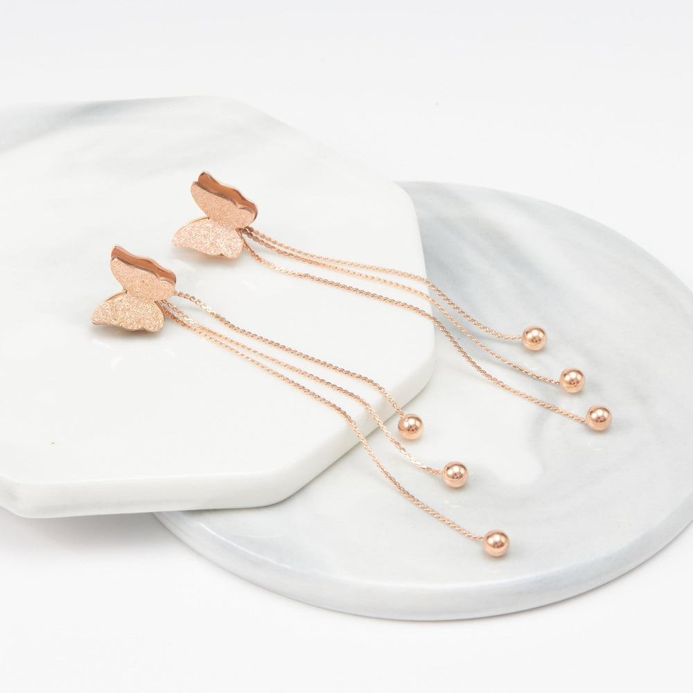 Butterfly Ear Plugs Earrings - 3012RG