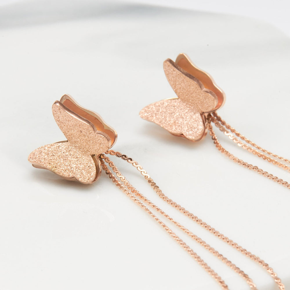 Butterfly Ear Plugs Earrings - 3012RG