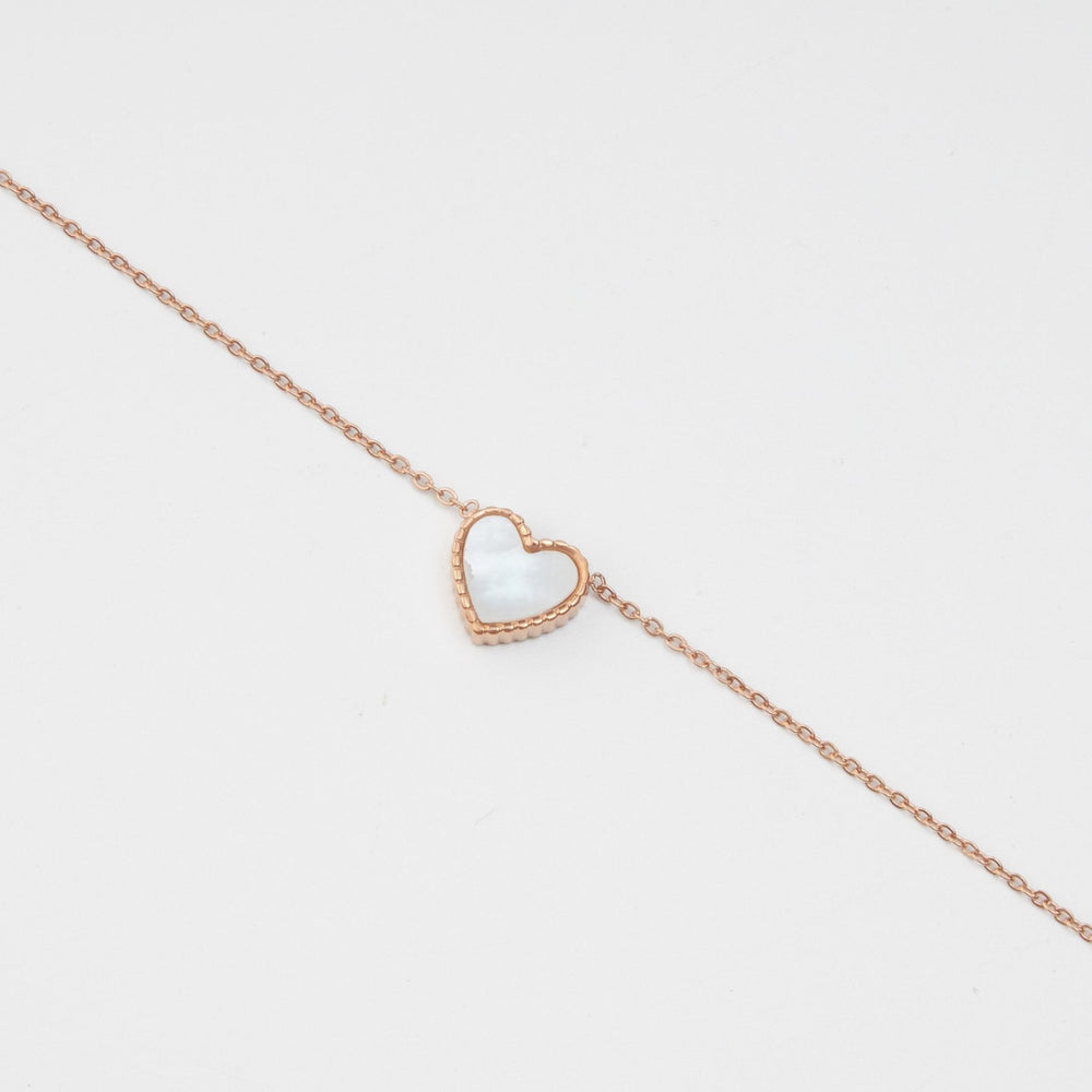 Double Sided Heart Necklace White Black