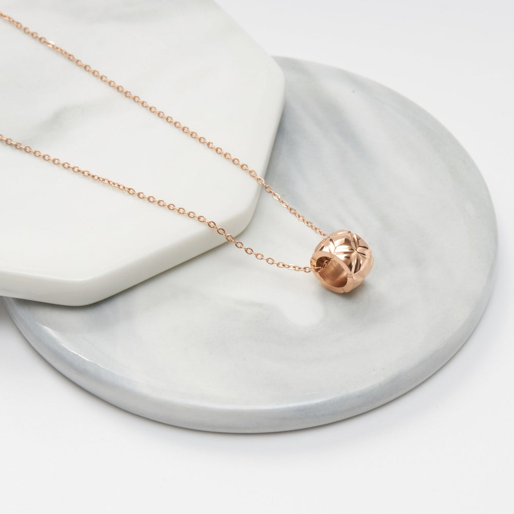 Split Flower X Necklace Rose Gold