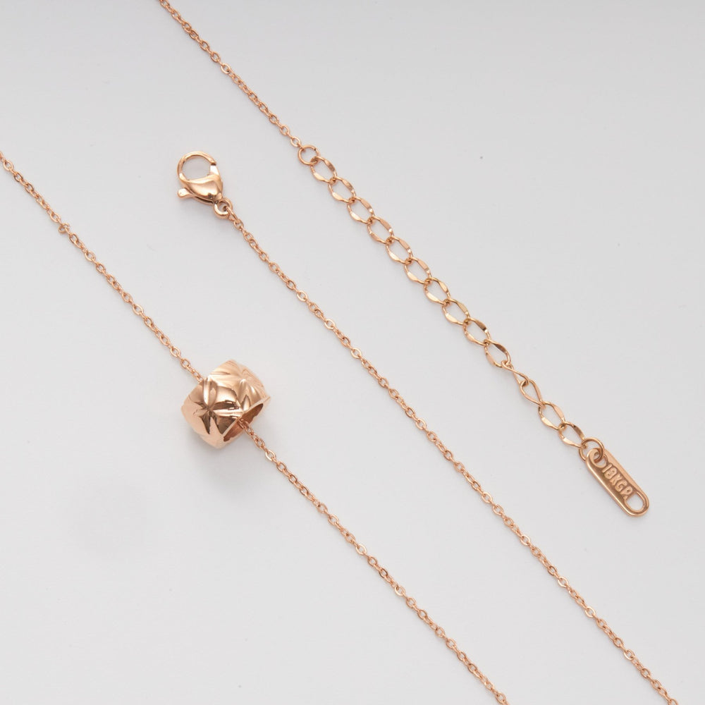 Split Flower X Necklace Rose Gold