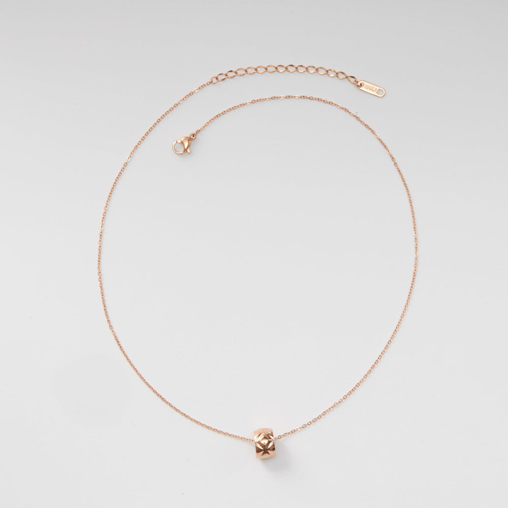 Split Flower X Necklace Rose Gold