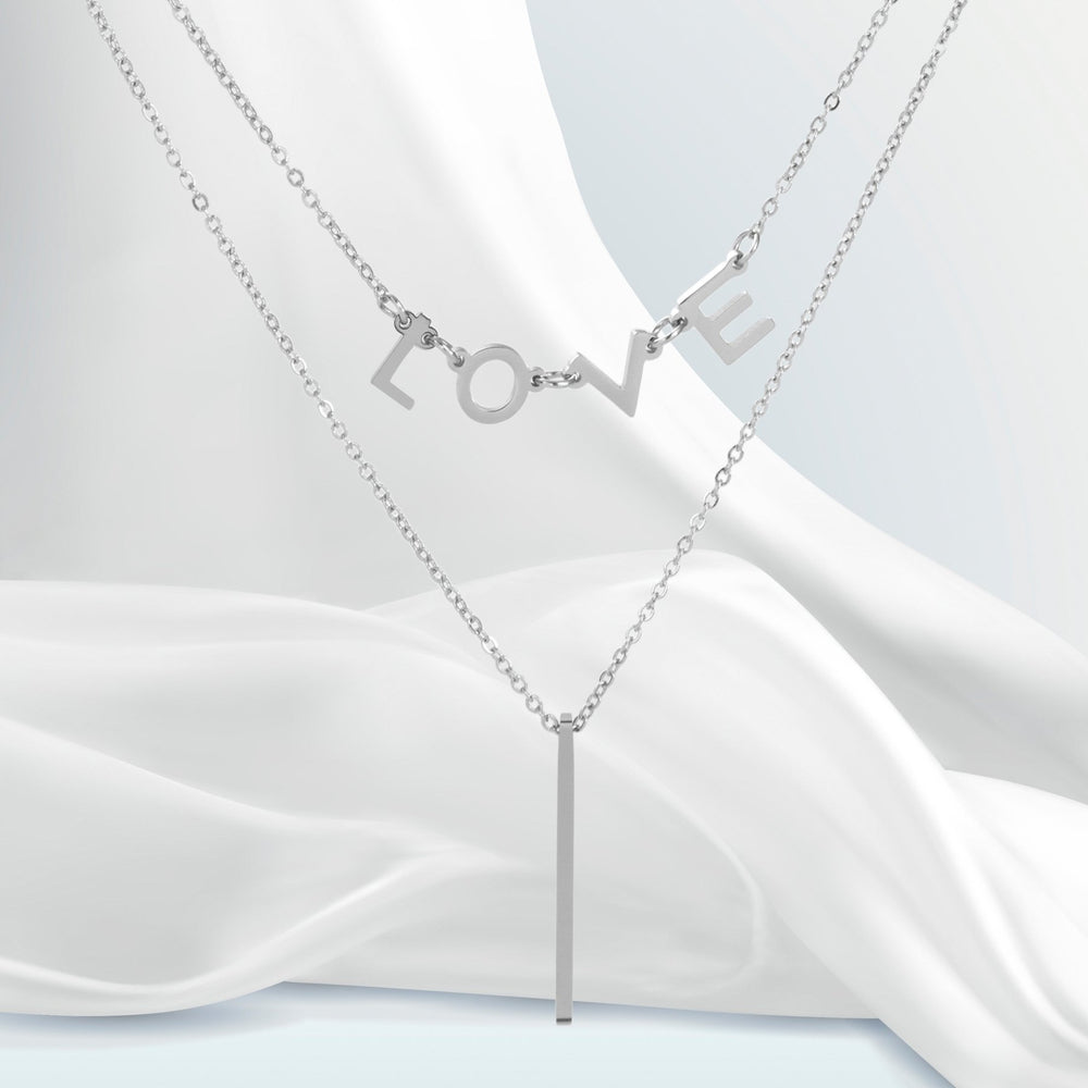 I LOVE Necklace Silver