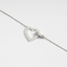 Dây chuyền nữ Heart Lock Jewelry Stone Silver Necklaces CDE6021SV