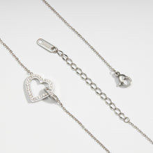 Dây chuyền nữ Heart Lock Jewelry Stone Silver Necklaces CDE6021SV