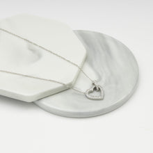 Dây chuyền nữ Heart Lock Jewelry Stone Silver Necklaces CDE6021SV