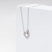 Dây chuyền nữ Heart Lock Jewelry Stone Silver Necklaces CDE6021SV