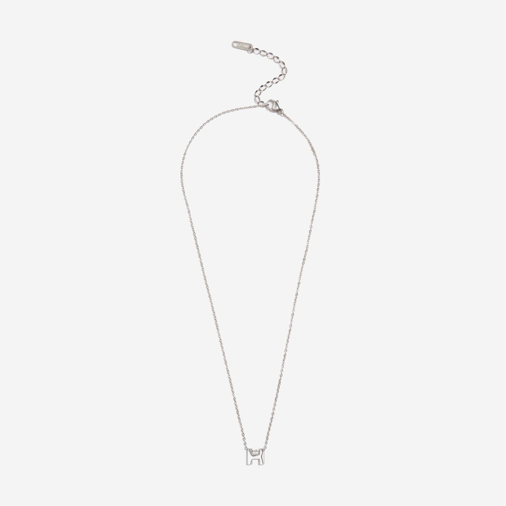H-shaped Necklace Silver