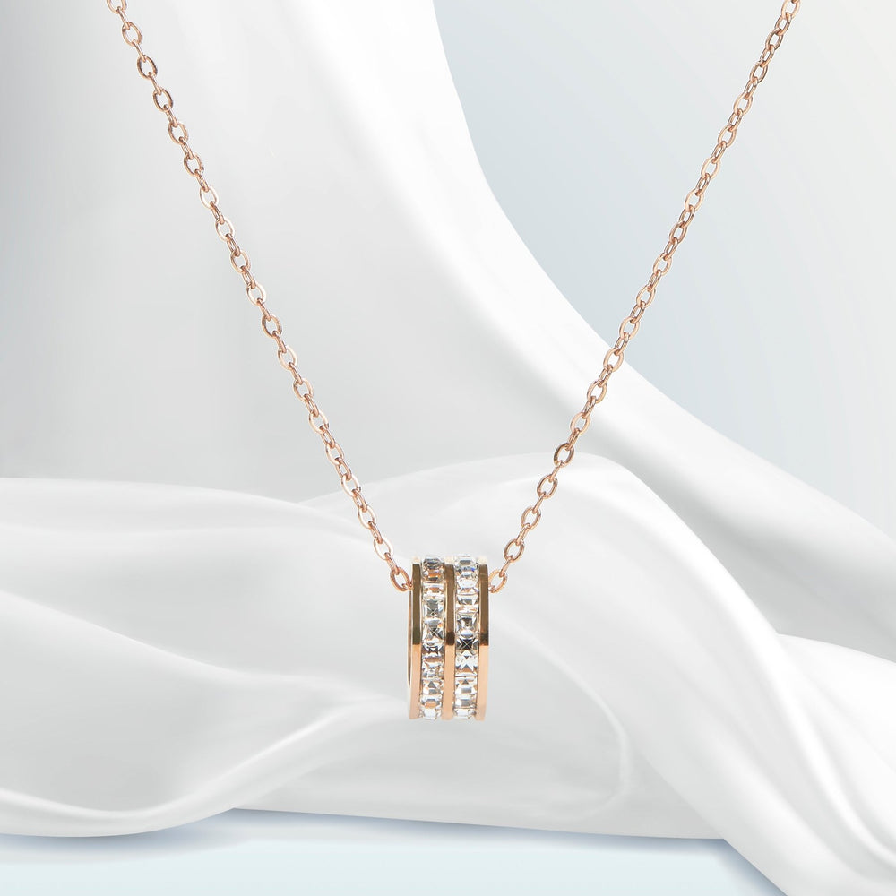 Eternity Dual Necklace Rose Gold