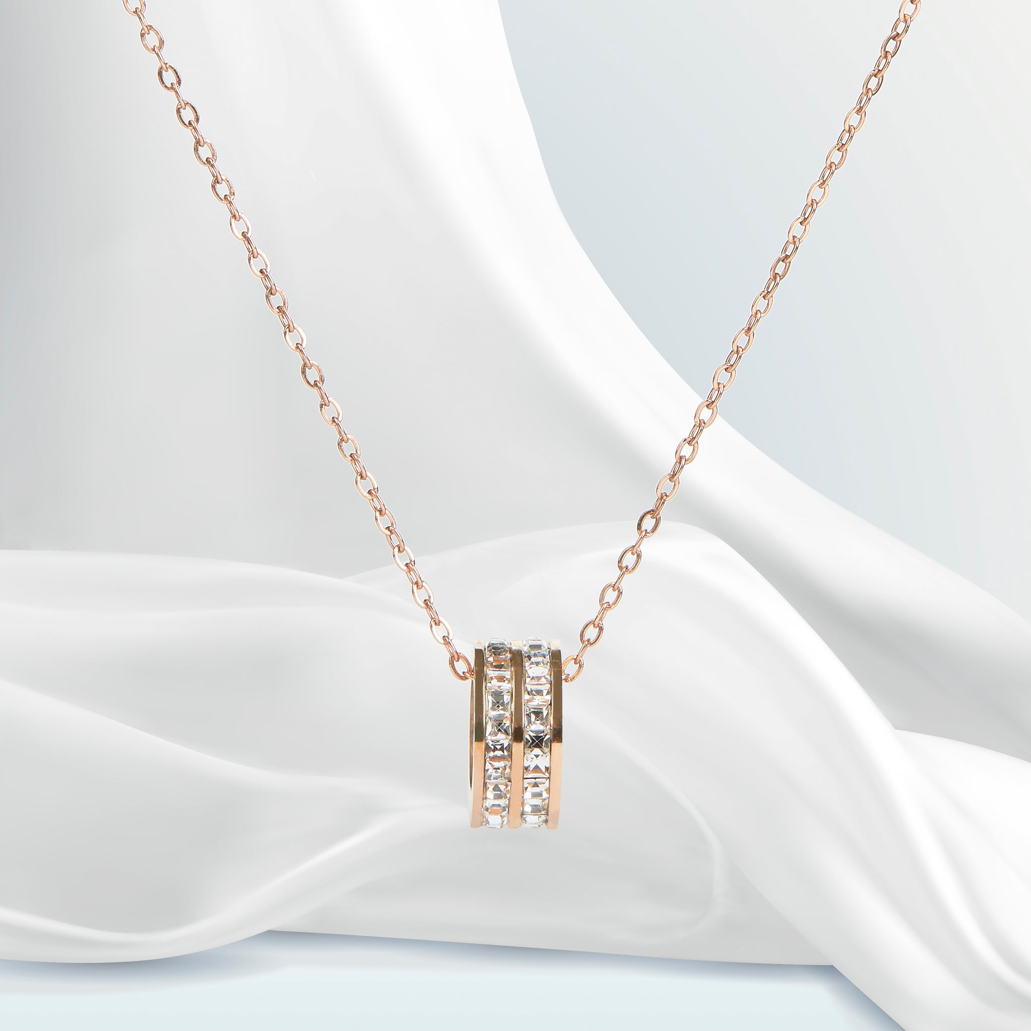 Dây chuyền CDE Eternity Dual Necklace Rose Gold CDE6034RG