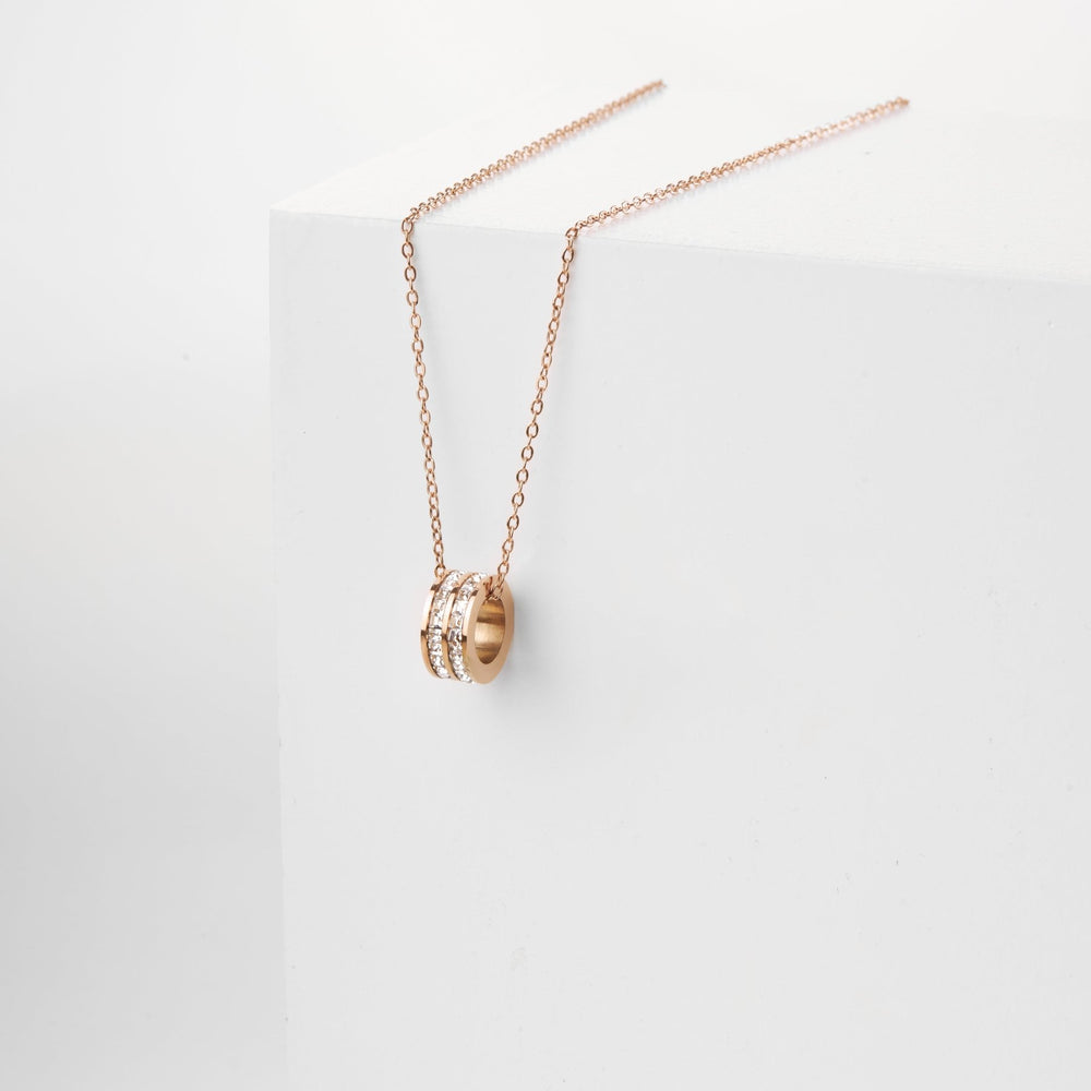 Eternity Dual Necklace Rose Gold