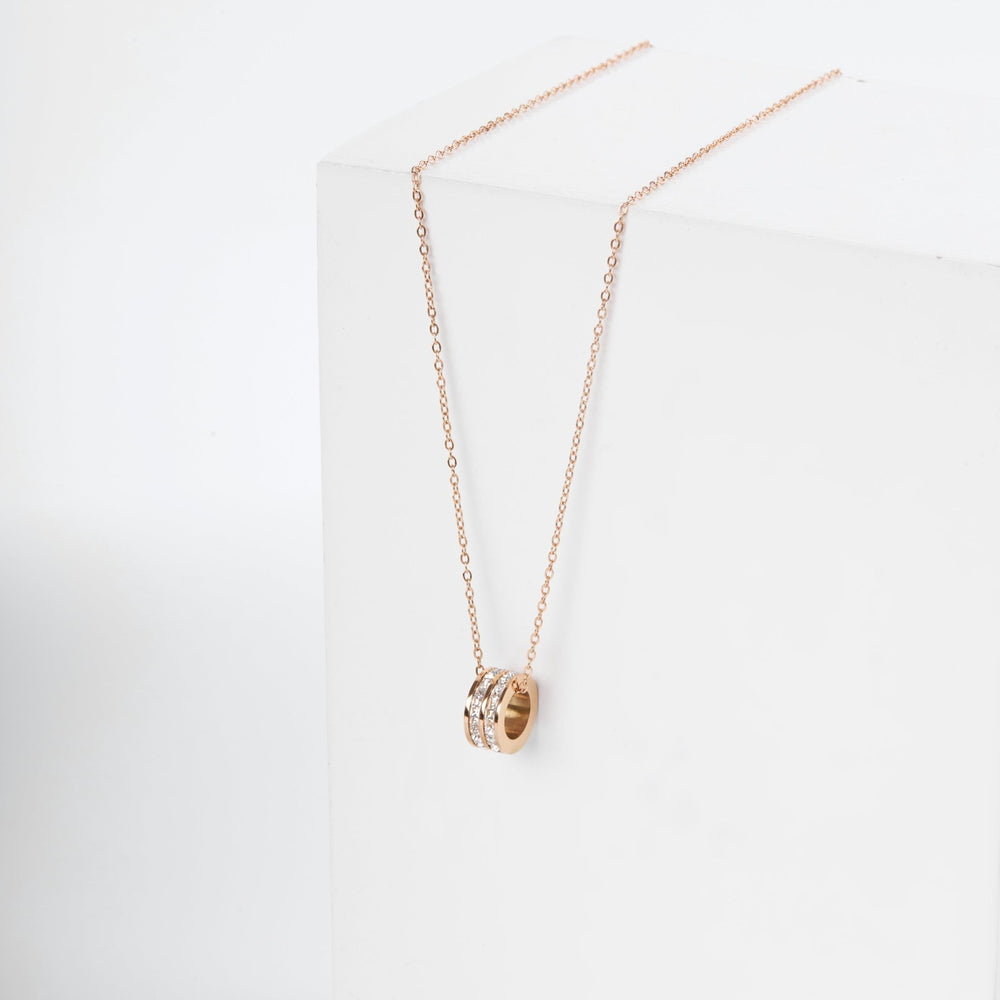 Eternity Dual Necklace Rose Gold