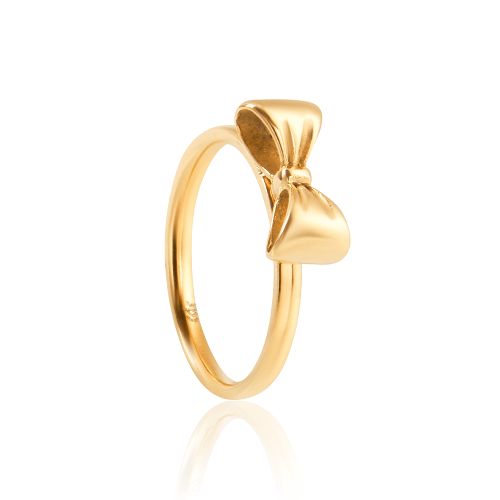 Bow Ring Gold, đai nhẫn trơn mảnh