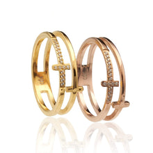 Nhẫn LAMY Elsa T Crystal Dual Rose Gold Ring CDE8028