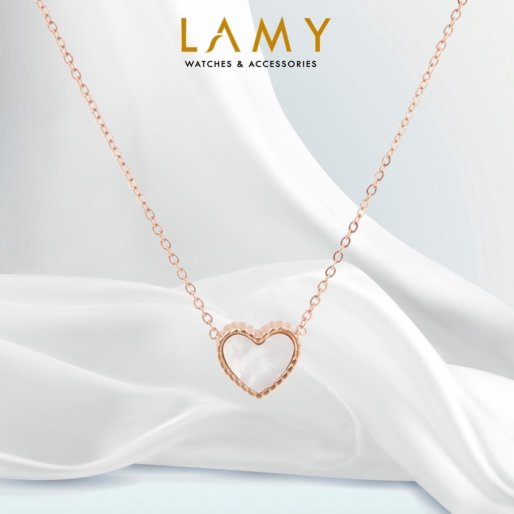 Dây chuyền LAMY Double Sided Heart Necklace CDE6012WH