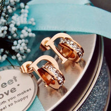 Khuyên tai LAMY D-shaped Earrings Rose Gold CDE3019RG