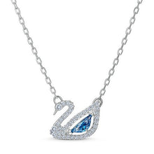 Dây chuyền nữ Silver-Blue Crystal Swan Necklace CDE6042BE