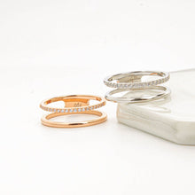 Nhẫn LAMY Elsa Crystal Dual Rose Gold Ring CDE8027