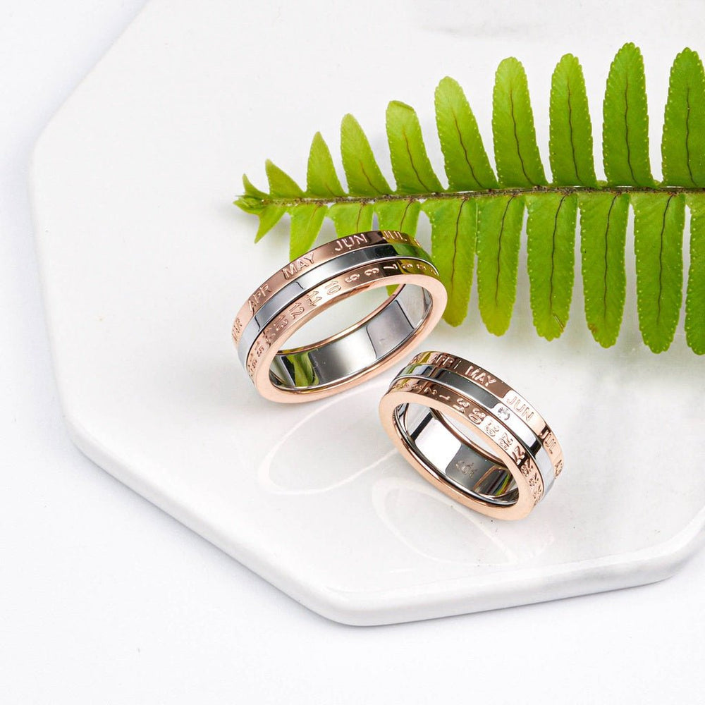 Spin Date Ring Rose Gold