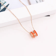Dây chuyền nữ H-shaped Orange Necklaces CDE6028OR