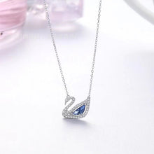 Dây chuyền nữ Silver-Blue Crystal Swan Necklace CDE6042BE