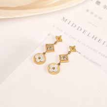 Khuyên tai nữ CDE Four Leaves Earrings Silver CDE3024RG