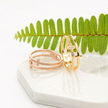 Nhẫn LAMY Elsa T Crystal Dual Rose Gold Ring CDE8028
