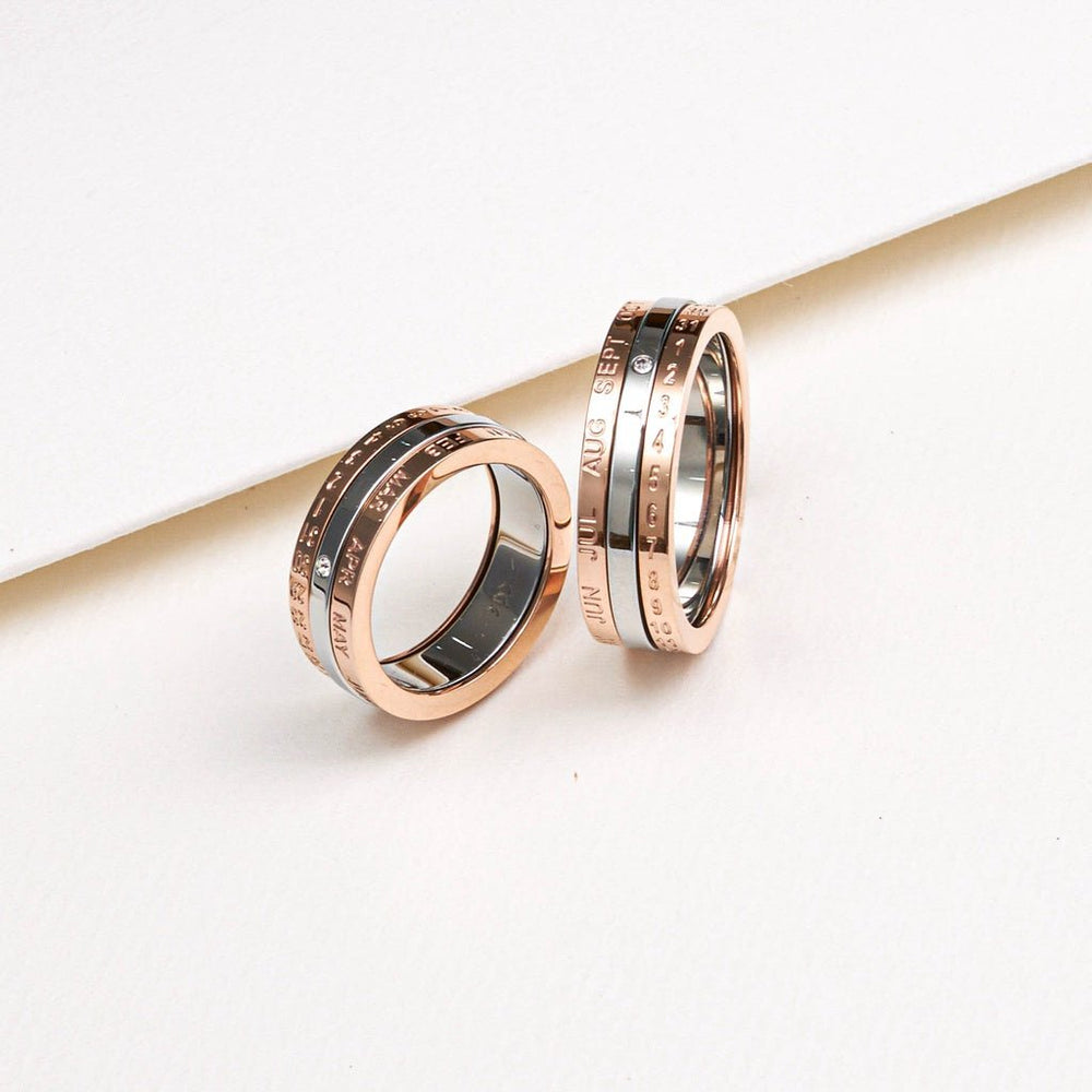 Spin Date Ring Rose Gold