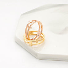 Nhẫn LAMY Elsa T Crystal Dual Rose Gold Ring CDE8028