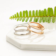 Nhẫn LAMY Elsa Crystal Dual Rose Gold Ring CDE8027