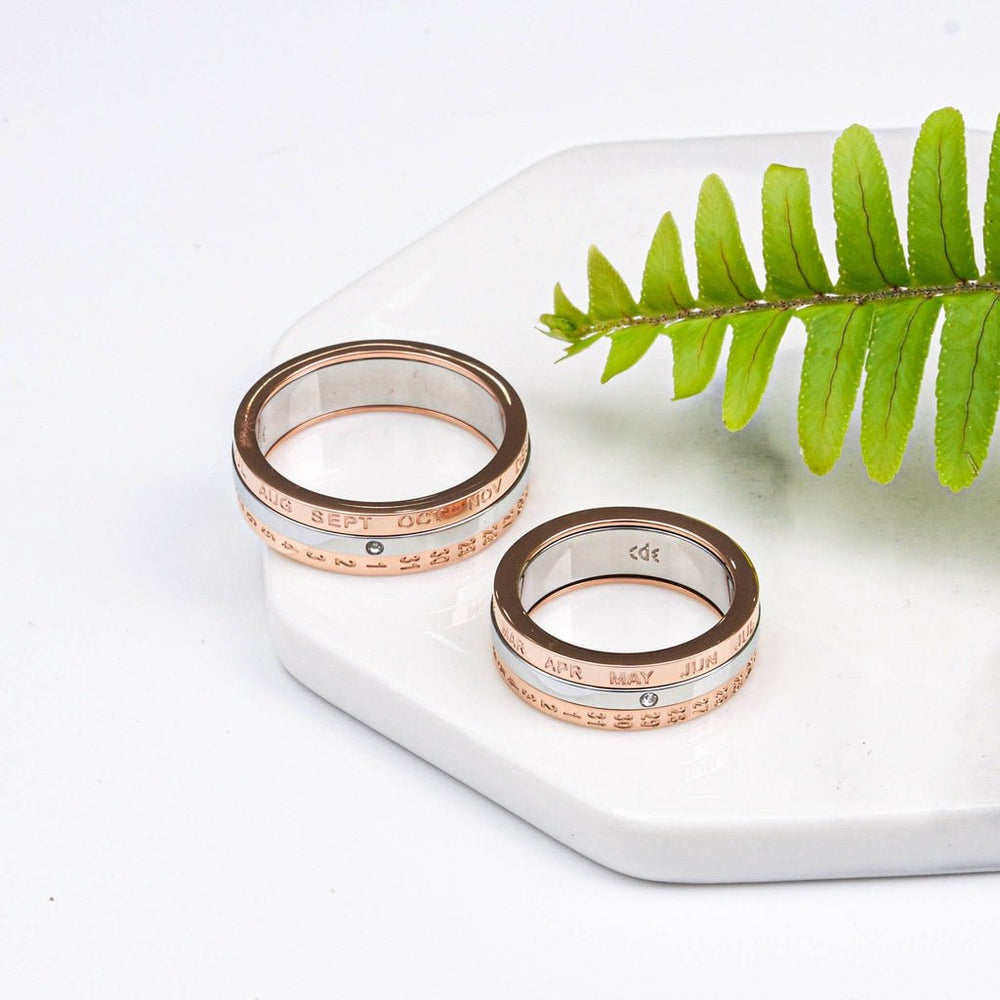 Spin Date Ring Rose Gold