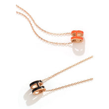 Dây chuyền nữ H-shaped Black Necklace CDE6028BL