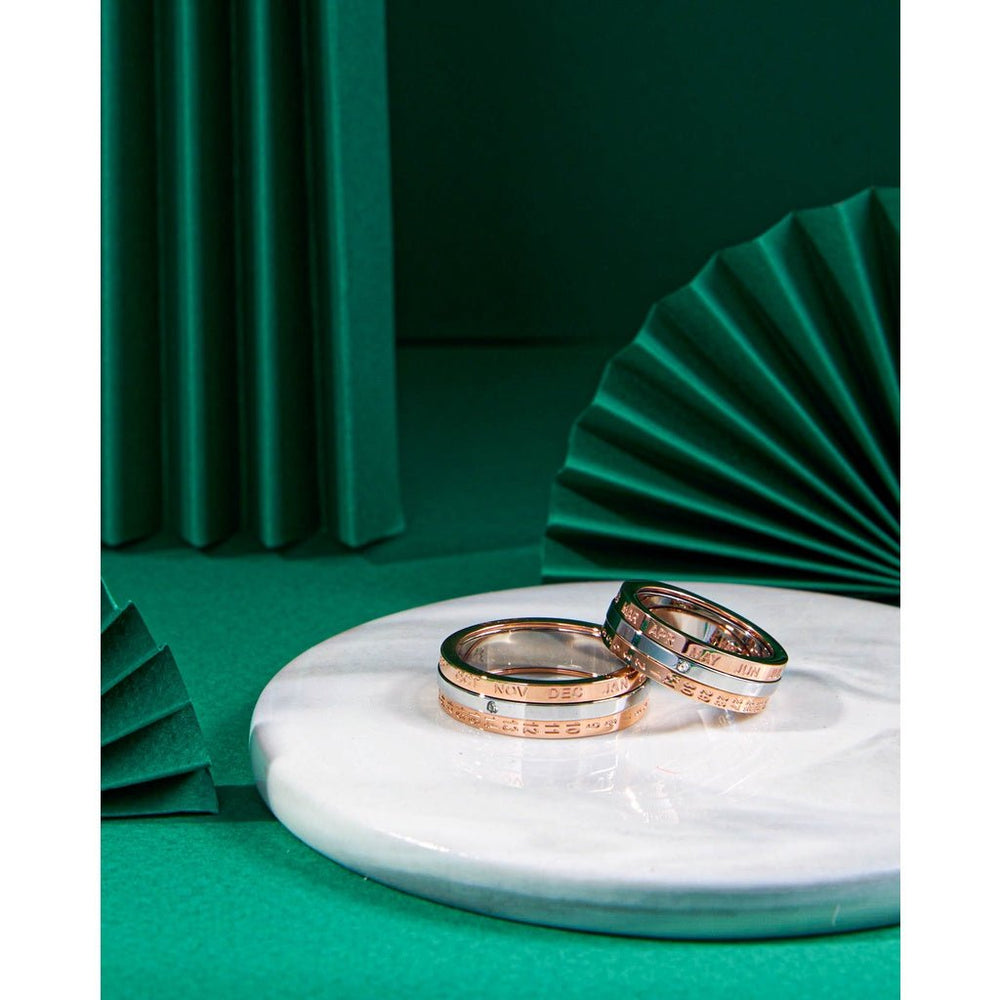 Spin Date Ring Rose Gold