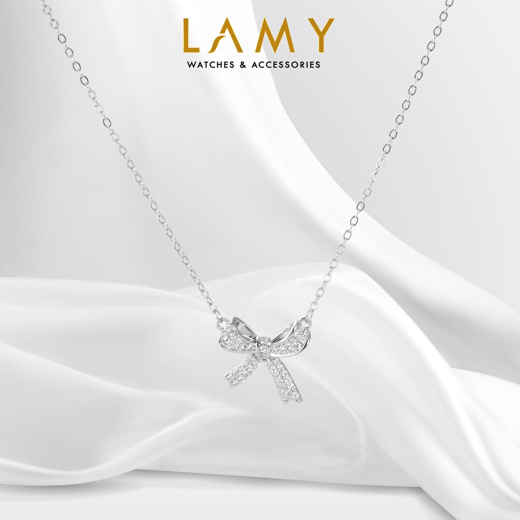 Dây chuyền bạc nữ CDE Bow Necklace Silver CDE601902  