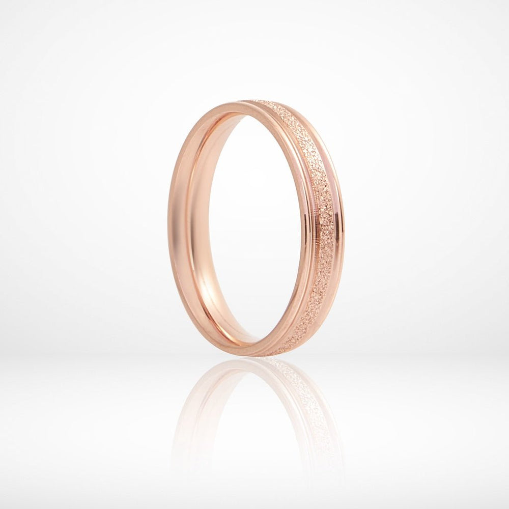 Milgrain Ring Rose Gold Wide