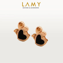 Khuyên tai LAMY Ari Heart Black Earrings CDE3003BL