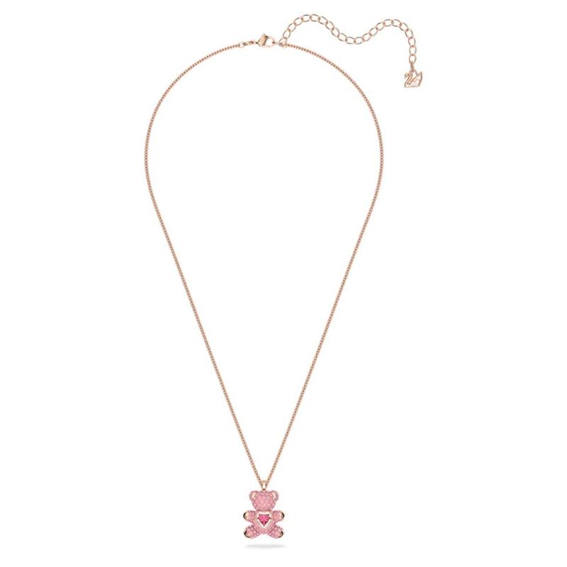 Teddy Bear Necklace Pink