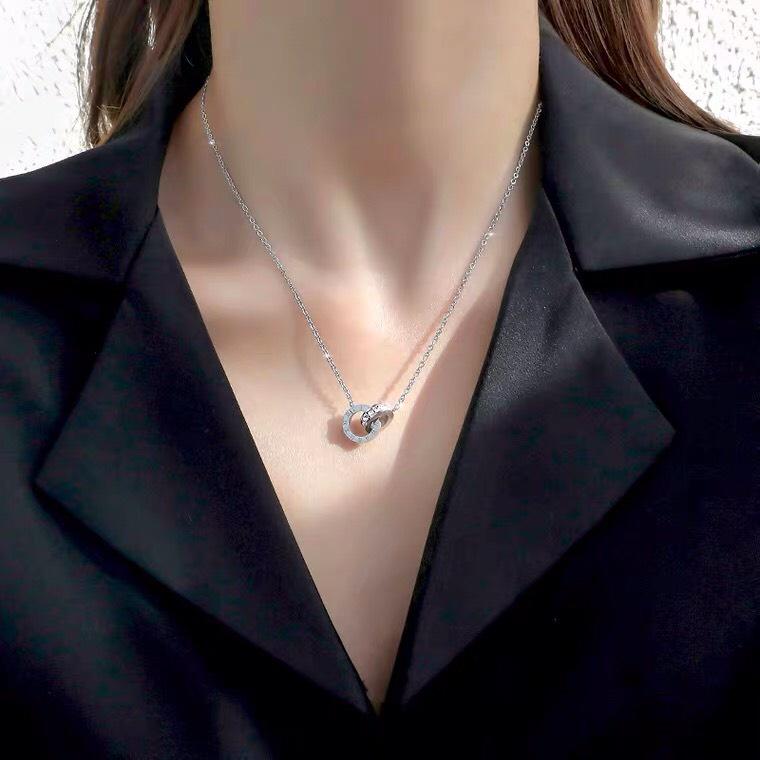 Sweet Love Necklace Silver White