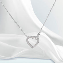 Dây chuyền nữ Heart Lock Jewelry Stone Silver Necklaces CDE6021SV