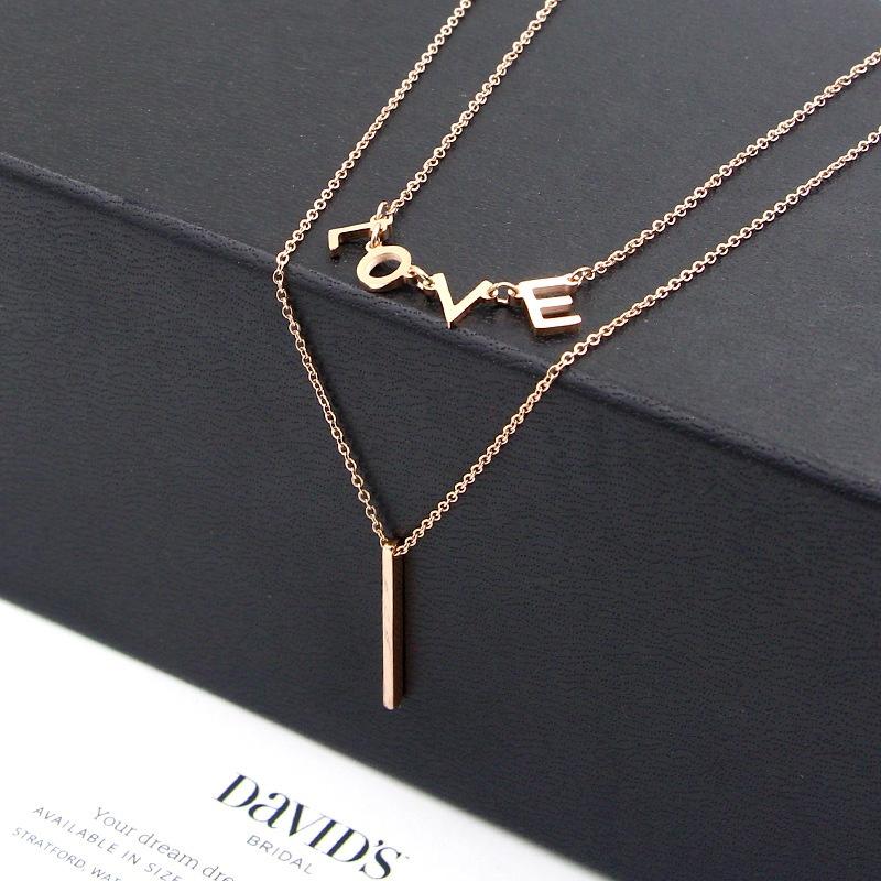 I LOVE Necklace Rose Gold
