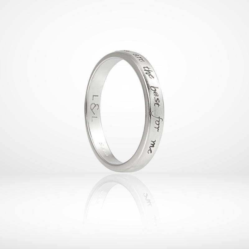 "You Are the Best to Me" Rings Plain