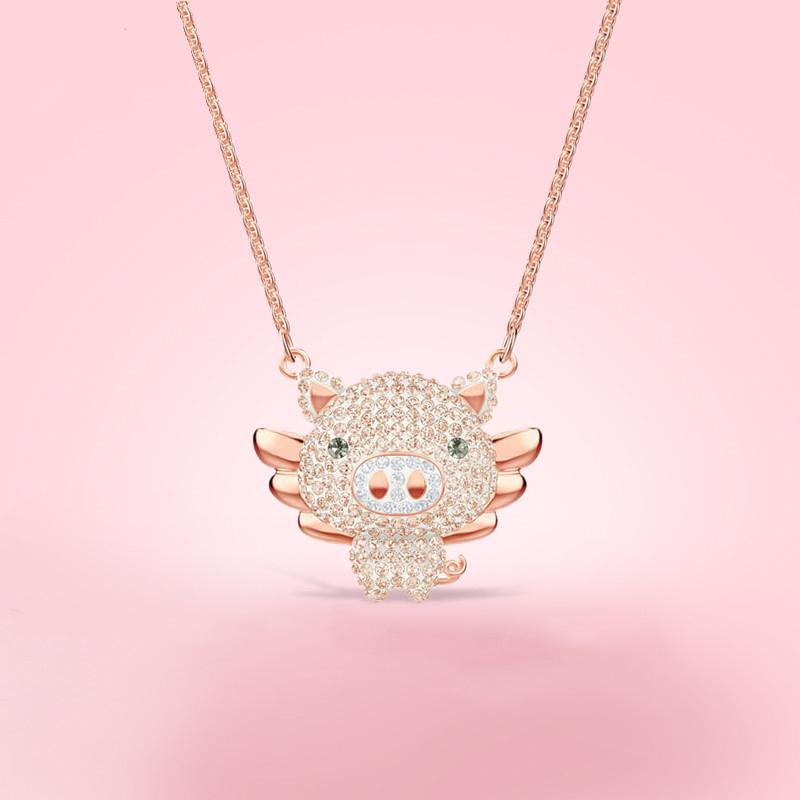 Dây chuyền CDE Little Pig Flying Necklace Rose Gold CDE6059RG